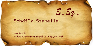 Sohár Szabella névjegykártya